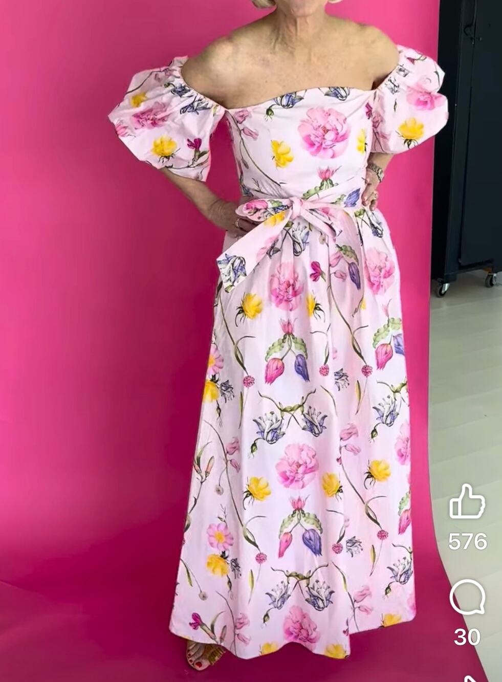 NWT Beyond by Vera Pink Floral Maxi Dress Sz S
